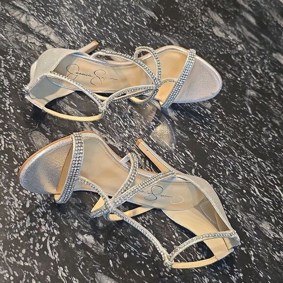 BRAND NEW JESSICA SIMPSON WOMEN'S SIDRA RHINESSTONE STILETTO HEEL SANDAL - Picture 13 of 16